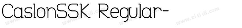 CaslonSSK Regular字体转换